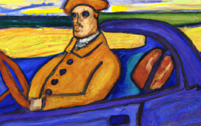 Napoleon kör bil – målad av van Gogh